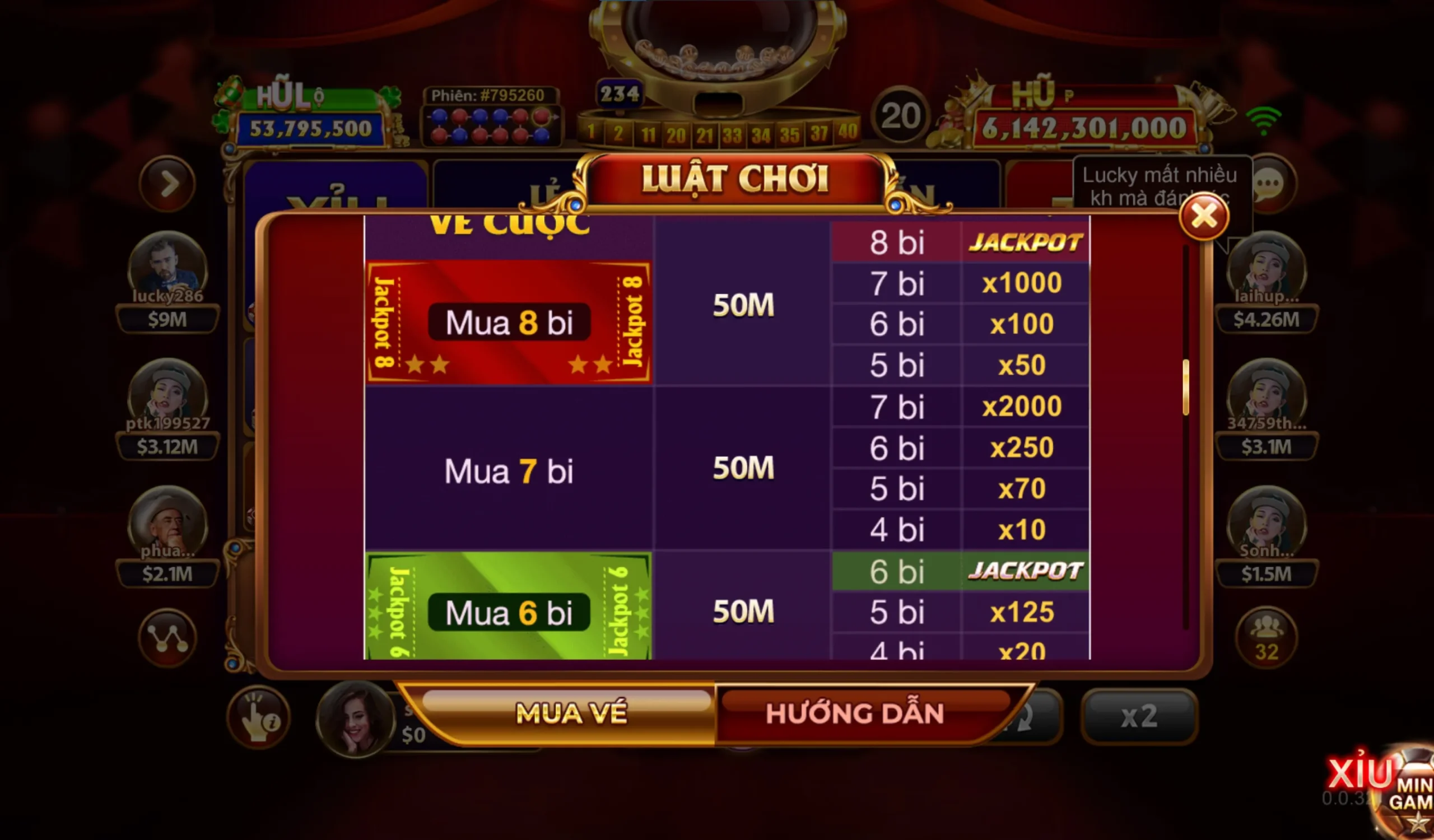 Các loại Jackpot thắng lớn