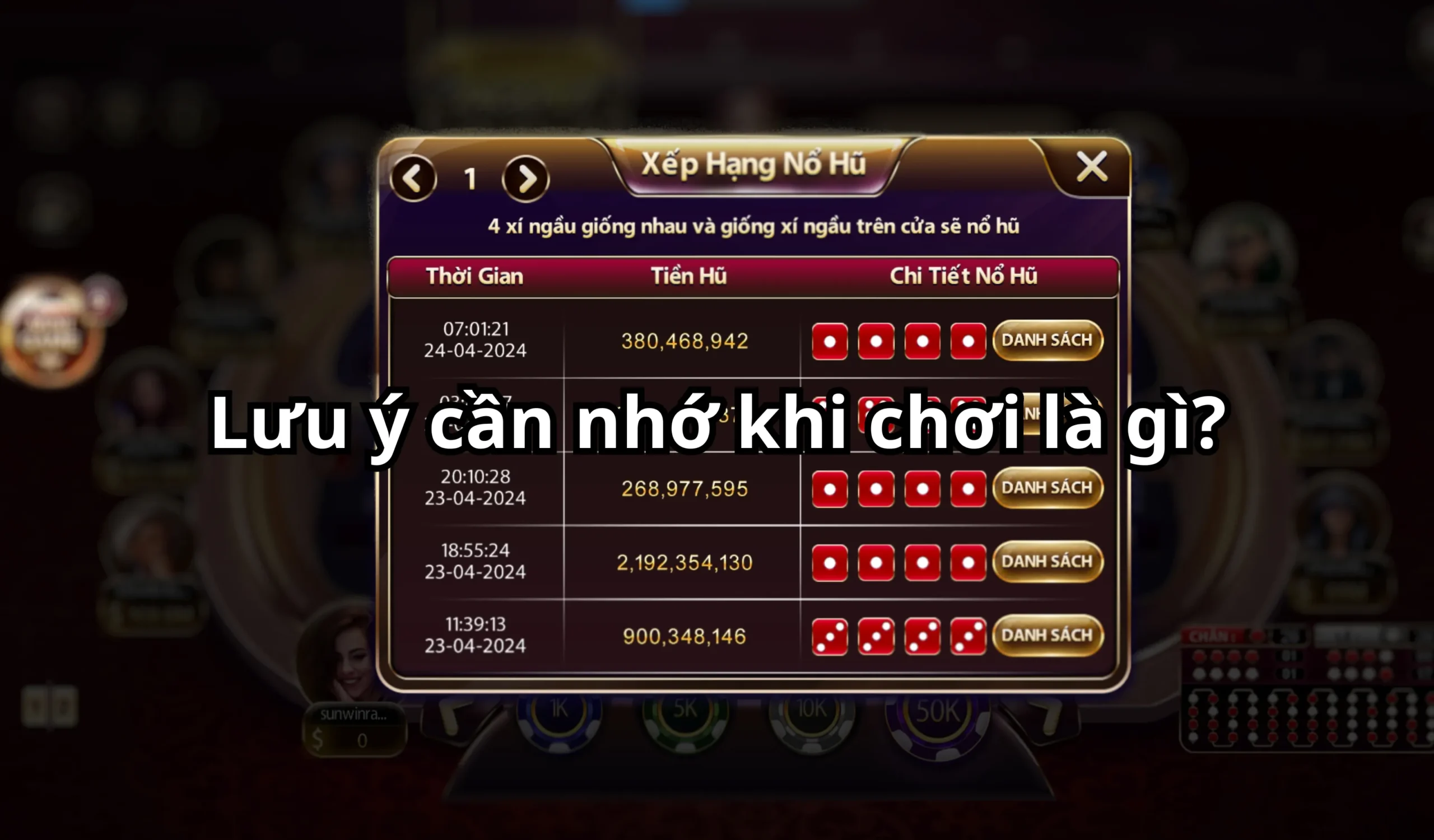 Lưu ý cần nhớ khi chơi là gì?